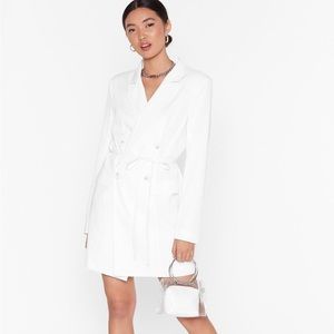 White blazer dress